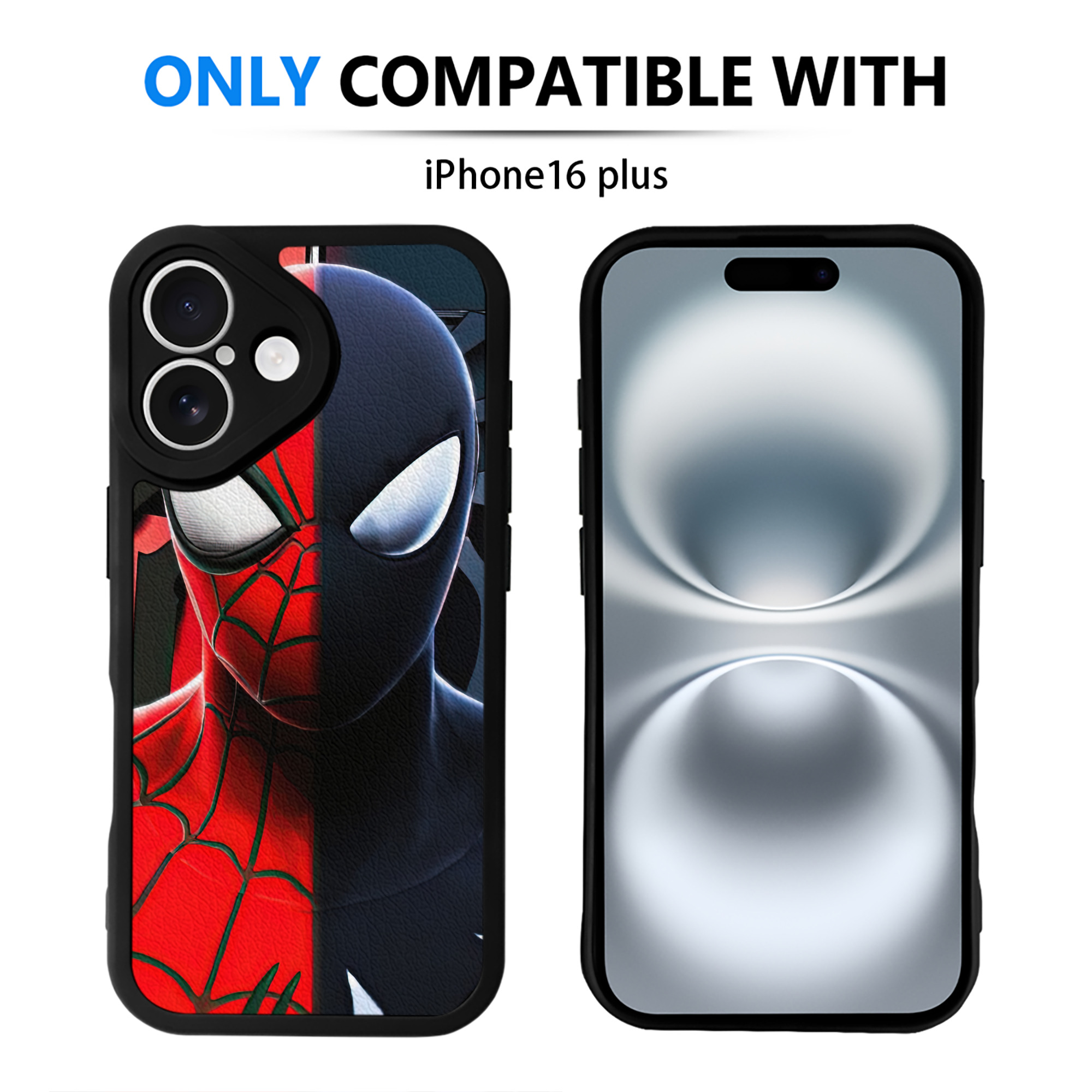 Spider Man スパイダーマン 【iPhone 16シリーズ対応】シリコンスマホケース（レザー調） 材質：シリコン